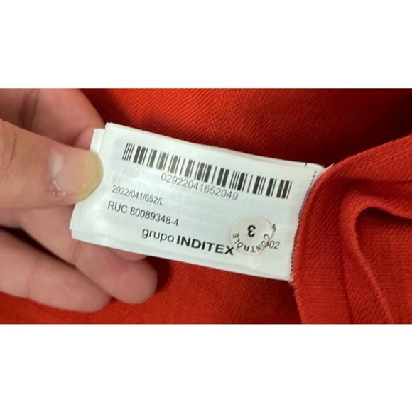 Zara Womens Blazer Suit Jacket Large L Pumpkin orange Lined 2922/041 NWT - Picture 9 of 16